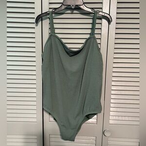 Kona Sol Olive Ribbed Swimwear